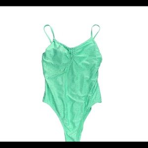 NWOT Time & Tru Green One Piece Swimsuit